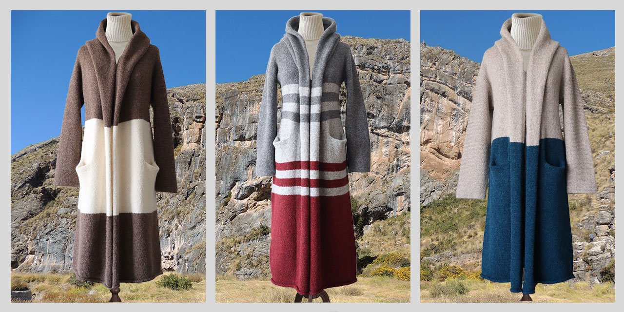 Luxury Alpaca Long Cardigans | capote coat for Women | AW 25 / 26 Wholesale Collection Made in Peru by PFL knitwear. Luxury Alpaca Long Cardigans | capote coat for Women | AW 25 / 26 Wholesale Collection Made in Peru by PFL knitwear.