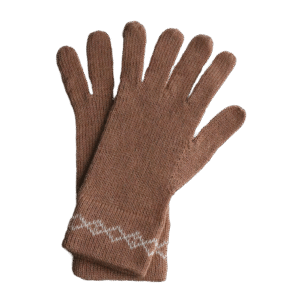 Unisex fingered alpaca winter gloves, with subtile pattern in the rib cuff. Made in Peru by PFL knitwear.