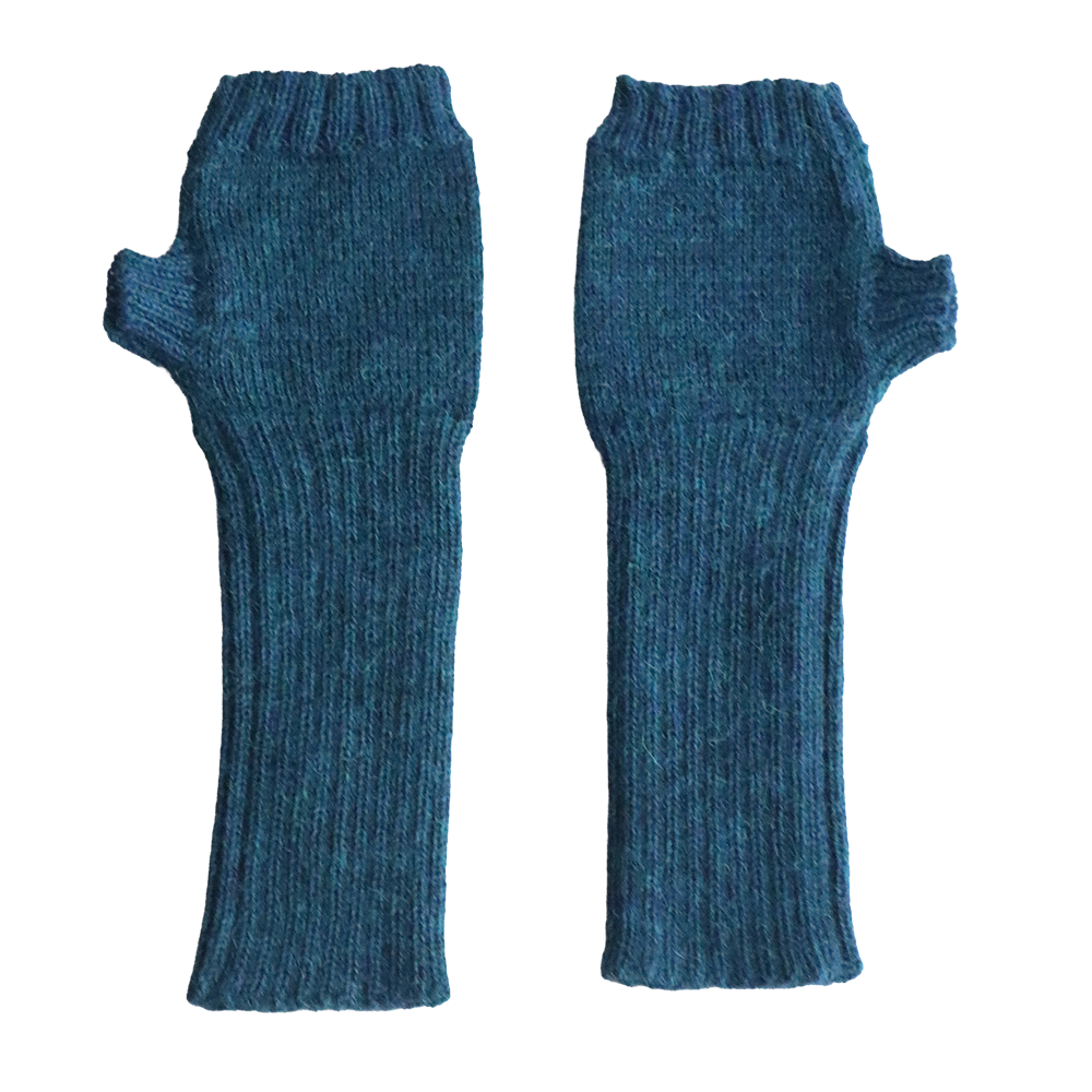 Women gloves, long fingerless alpaca gloves, hand knitted wrist warmers, arm warmers Made in Peru by PFL knitwear