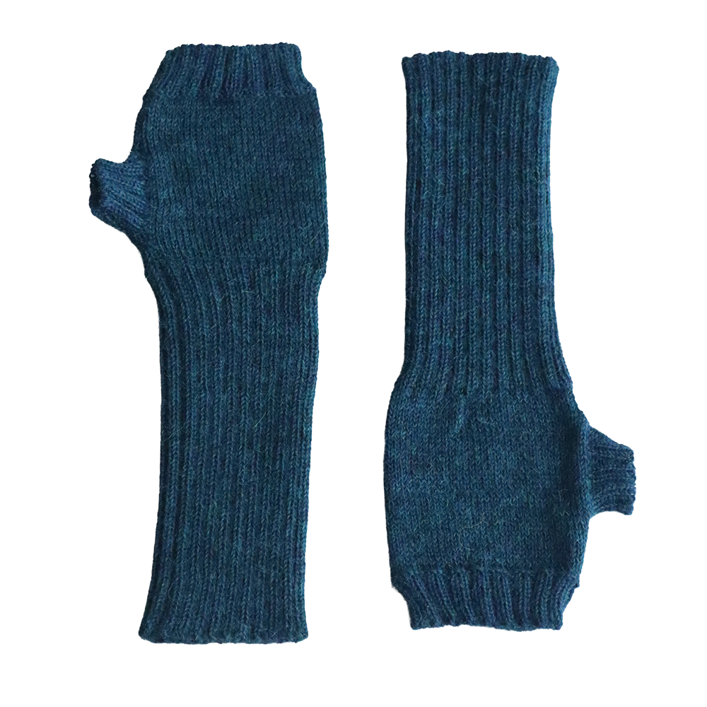 Women gloves, long fingerless alpaca gloves, hand knitted wrist warmers, arm warmers Made in Peru by PFL knitwear