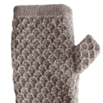 Fingerless gloves - wrist warmers with honeycomb pattern, 100% baby alpaca. Made in Peru by PFL knitwear.