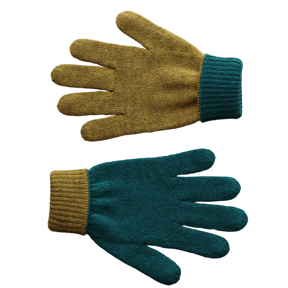 Unisex reversible alpaca gloves, double knitted extra winter warm. made in Peru by PFL knitwear