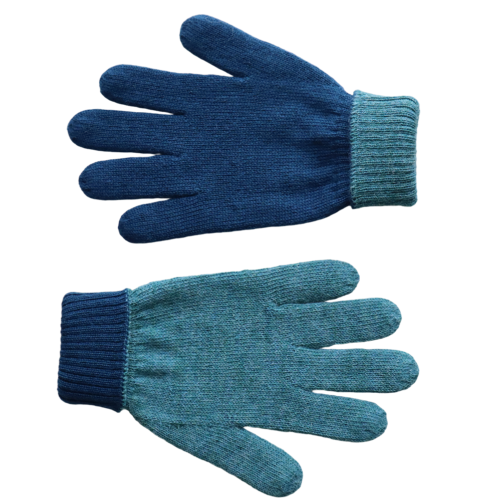 Unisex reversible alpaca gloves, double knitted extra winter warm. made in Peru by PFL knitwear