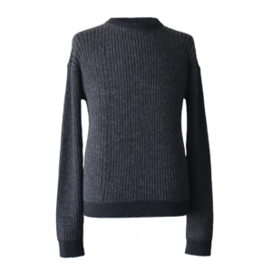 Men baby alpaca sweater rib knitted with crew neck. Made in Peru by PFL knitwear