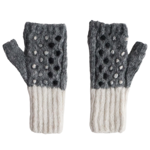 Fingerless alpaca gloves wrist warmers, cozy elegance, 100% Alpaca, Natural colors. Made in Peru by PFL knitwear