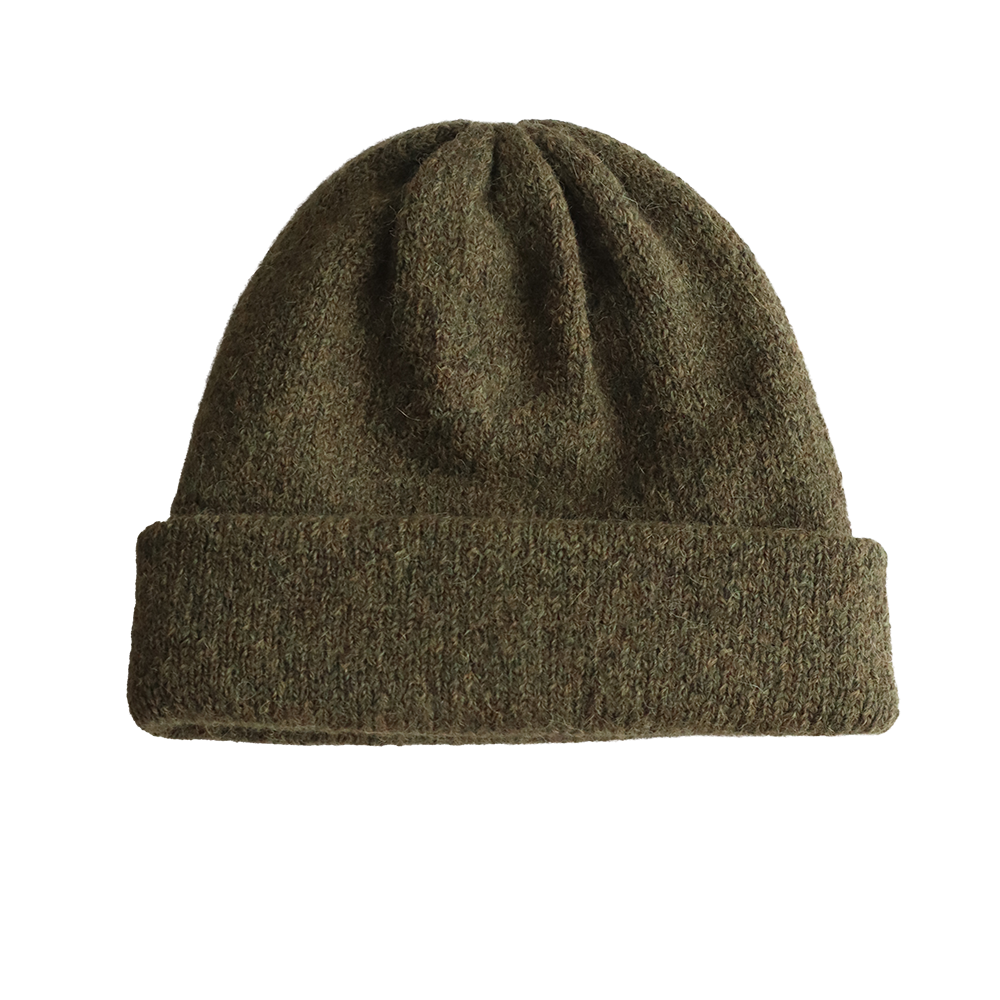 Felted alpaca beanie, double knitted hat, extra warm with round top, hand knitted in two layers, extra soft and warm, Unisex made in Peru by PFL knitwear