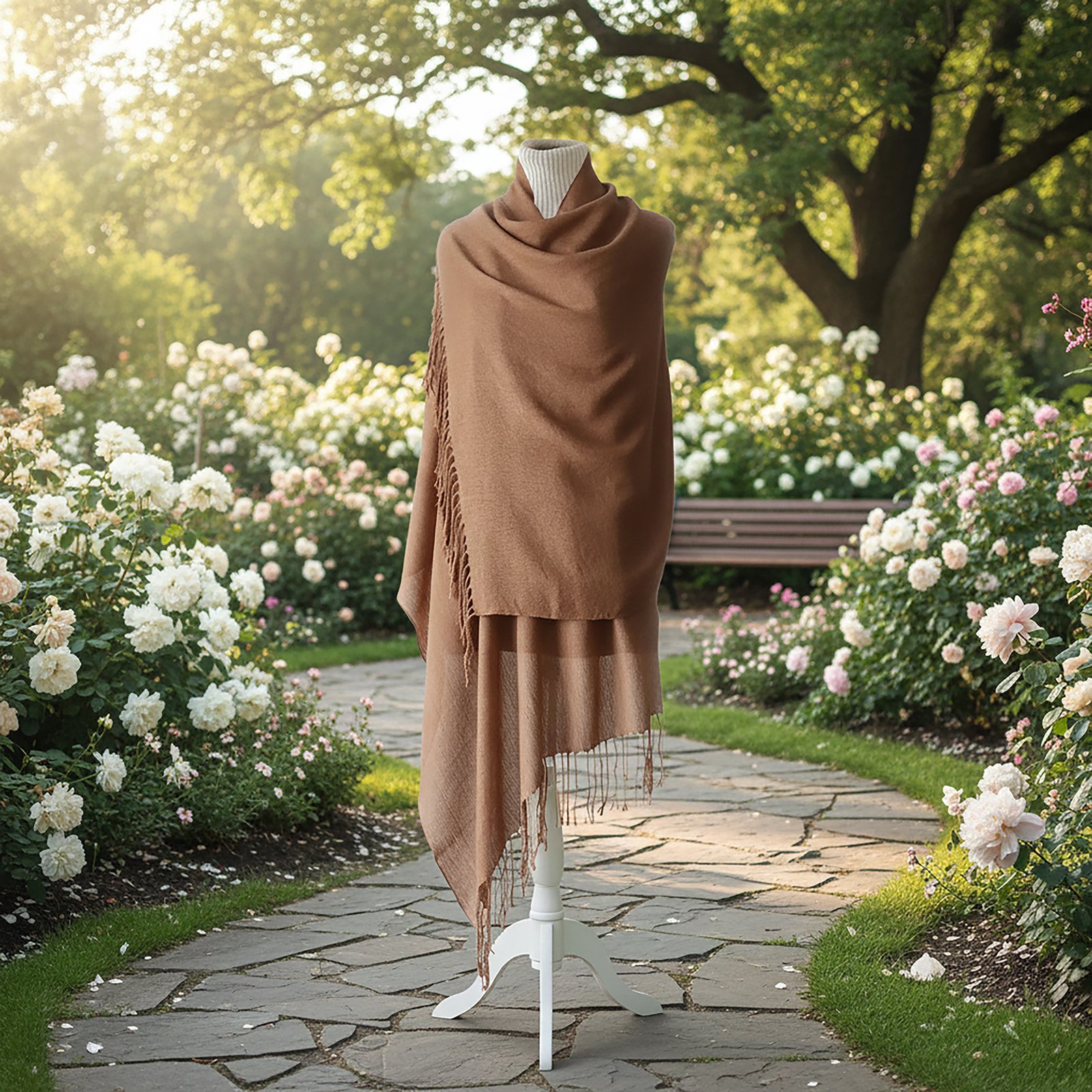 Women's shawl royal alpaca 100%, fine hand woven stole. made in Peru by PFL knitwear