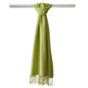 Unisex baby alpaca scarf, solid color brushed finish with fringes. Made in Peru