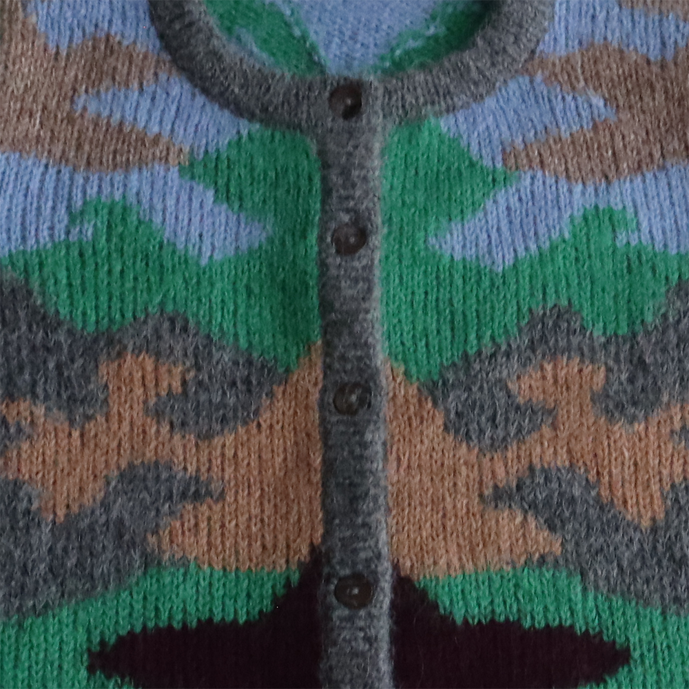 pflknitwear.com/b2b/ Women's Suri Alpaca Intarsia Cardigan "Mariam" Hand-Knitted Multi-Color Luxury Knitwear. pflknitwear.com/b2b/ Women's Suri Alpaca Intarsia Cardigan "Mariam" Hand-Knitted Multi-Color Luxury Knitwear.
