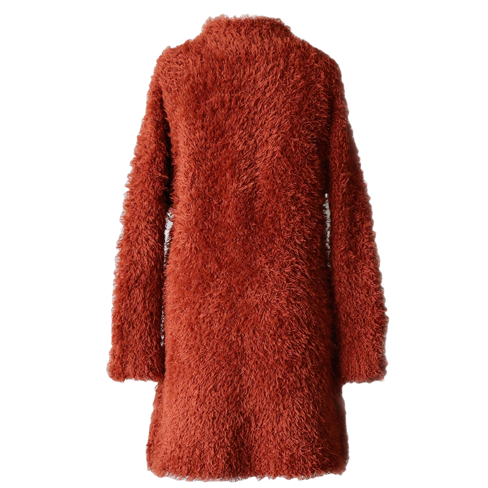 PFL Knitwear Women's cardigan coat, knitted in cozy fur alpaca blend, with button closure, length 33 inch / 82 cm PFL Knitwear Women's cardigan coat, knitted in cozy fur alpaca blend, with button closure, length 33 inch / 82 cm