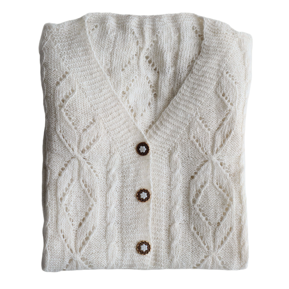 PFL knitwear Women's cardigan alpaca rustic 100%, alpaca vest hand knitted with button closure. cream white, natural color PFL knitwear Women's cardigan alpaca rustic 100%, alpaca vest hand knitted with button closure. cream white, natural color
