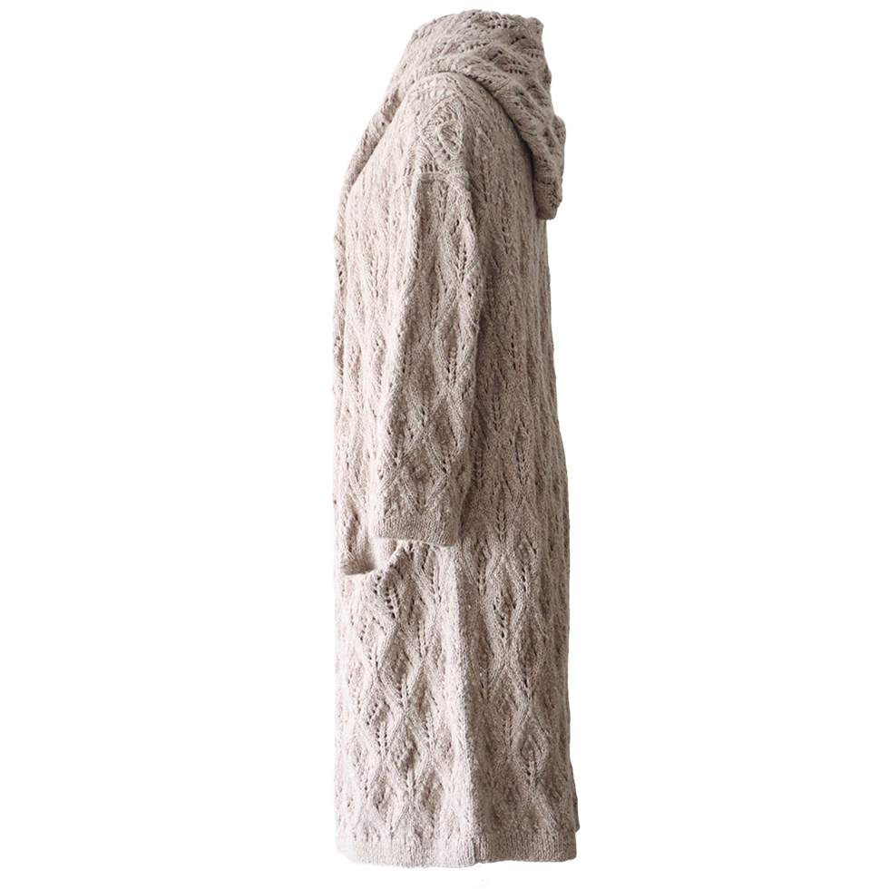 PFL knitwear Women's cardigan hand crocheted from soft alpaca yarn (60%) PFL knitwear Women's cardigan hand crocheted from soft alpaca yarn (60%)