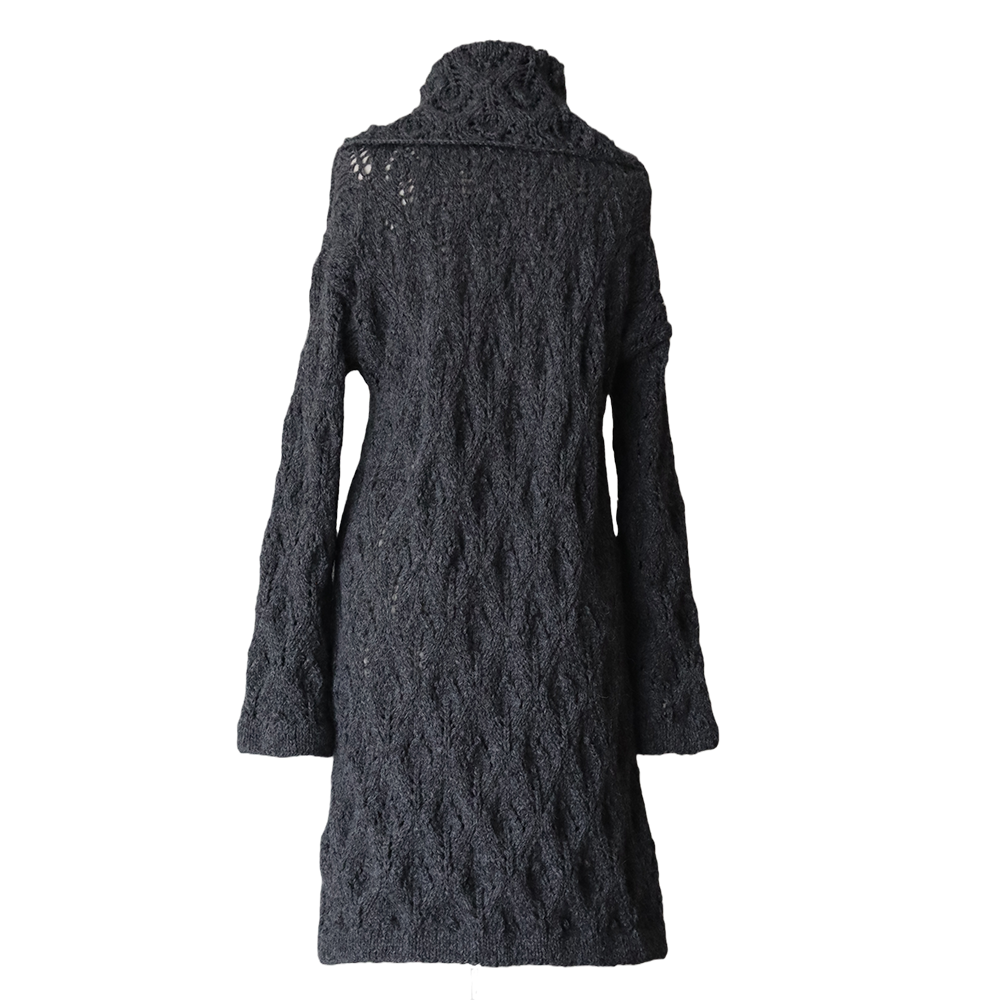 PFL knitwear Women's cardigan hand crocheted from soft alpaca yarn (60%) PFL knitwear Women's cardigan hand crocheted from soft alpaca yarn (60%)