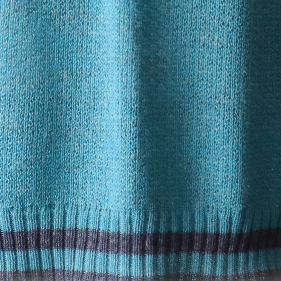 PFL knitwear Women's waist coat baby alpaca - linen blend in blue shades, sleeveless cardigan. PFL knitwear Women's waist coat baby alpaca - linen blend in blue shades, sleeveless cardigan.