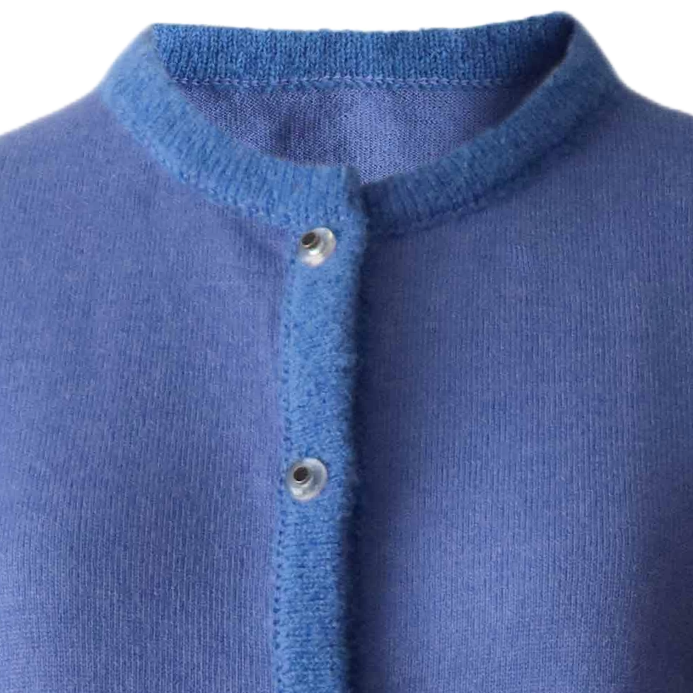 PFL knitwear Cardigan baby alpaca, vest baby alpaca with button closure and crew neck color blue PFL knitwear Cardigan baby alpaca, vest baby alpaca with button closure and crew neck color blue