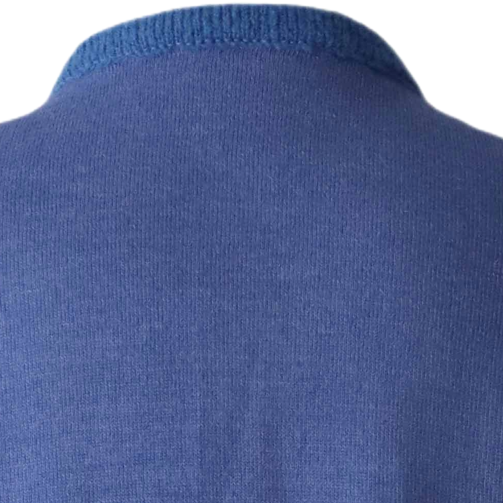 PFL knitwear Cardigan baby alpaca, vest baby alpaca with button closure and crew neck color blue PFL knitwear Cardigan baby alpaca, vest baby alpaca with button closure and crew neck color blue