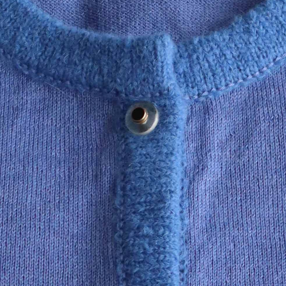 PFL knitwear Cardigan baby alpaca, vest baby alpaca with button closure and crew neck color blue PFL knitwear Cardigan baby alpaca, vest baby alpaca with button closure and crew neck color blue