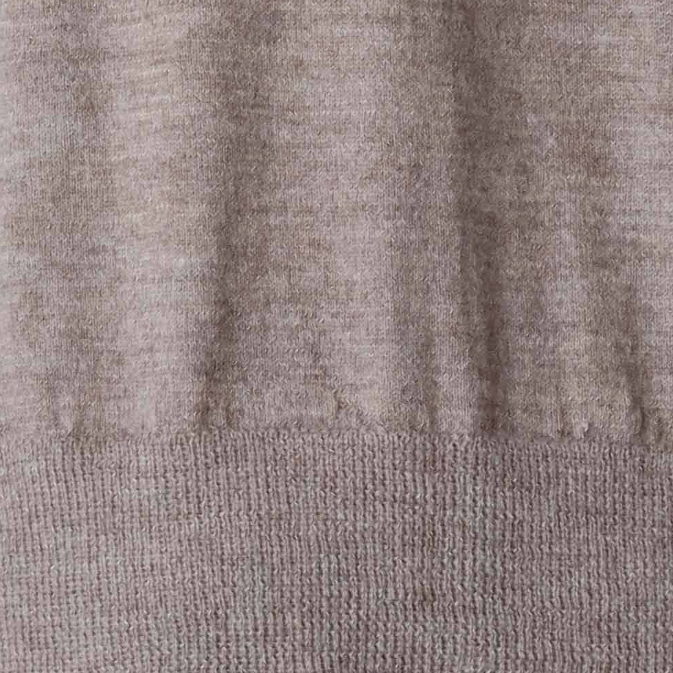 PFL knitwear Cardigan baby alpaca, vest baby alpaca with button closure and crew neck color taupe PFL knitwear Cardigan baby alpaca, vest baby alpaca with button closure and crew neck color taupe