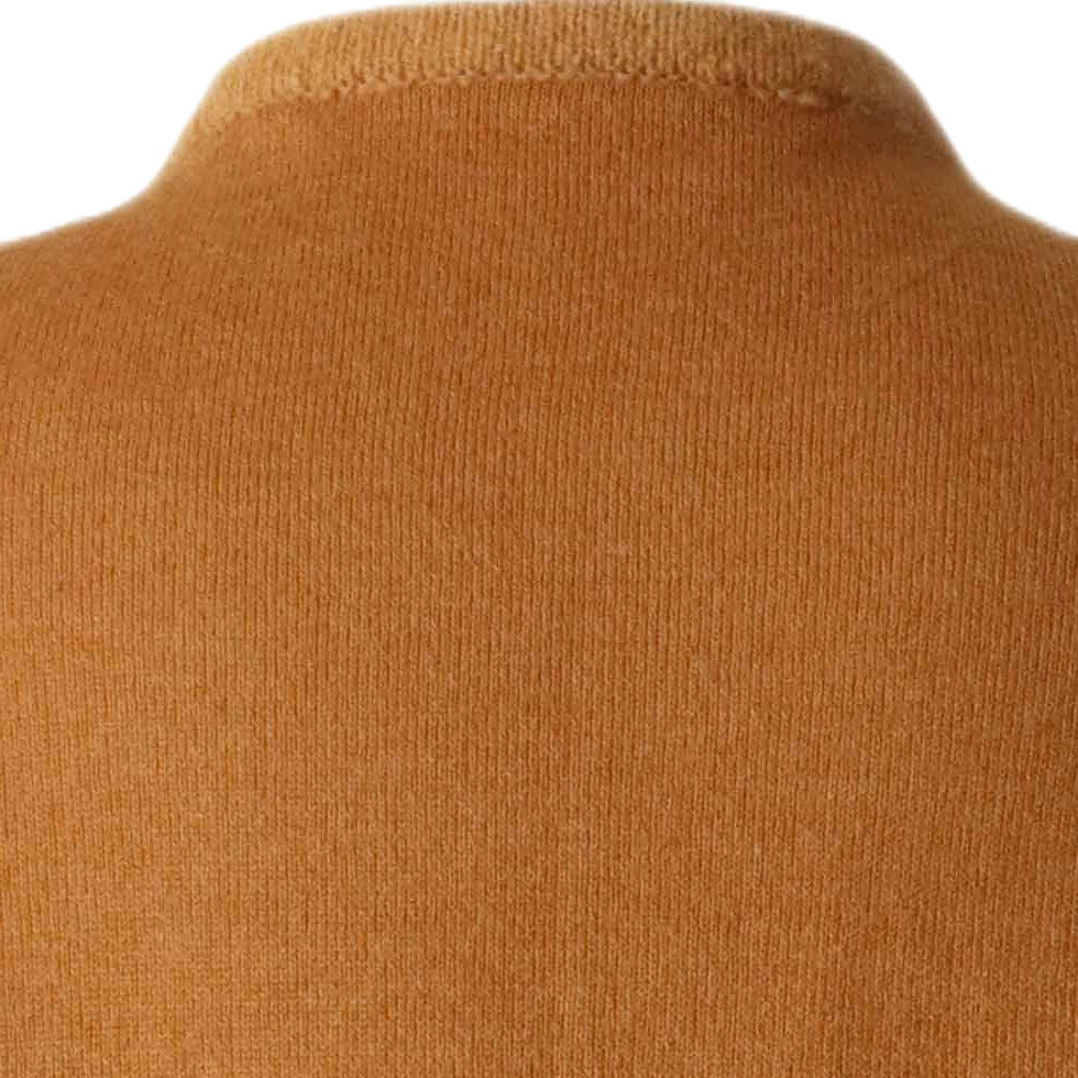 PFL knitwear Cardigan baby alpaca, vest baby alpaca with button closure and crew neck color ginger orange. PFL knitwear Cardigan baby alpaca, vest baby alpaca with button closure and crew neck color ginger orange.