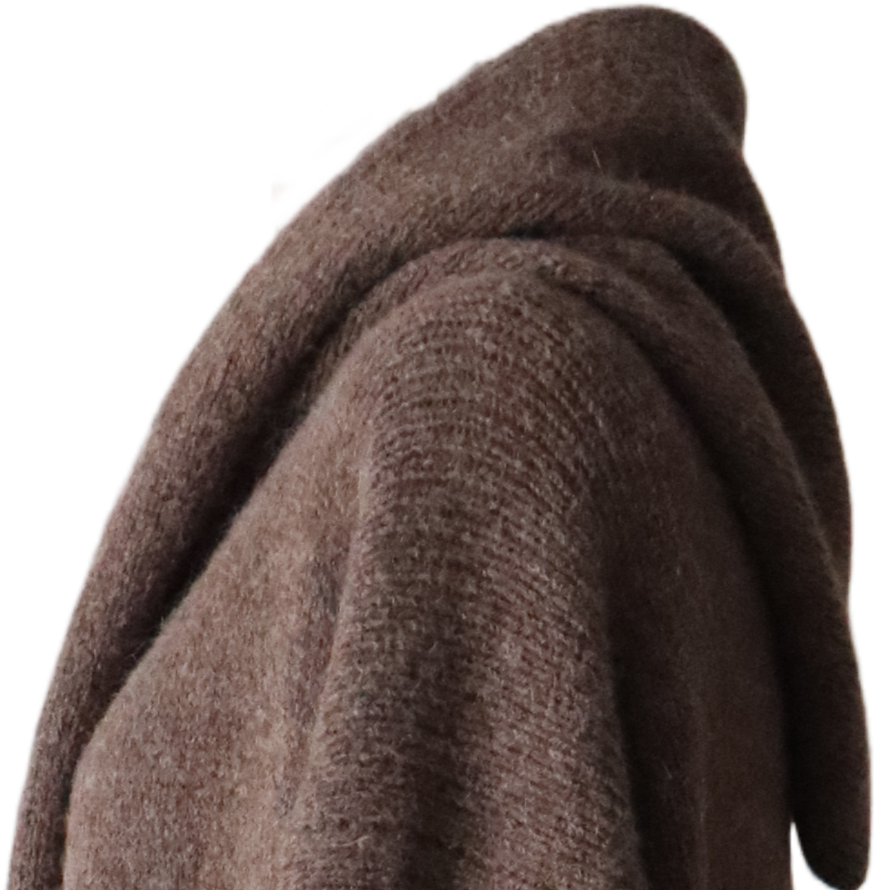 PFL knitwear, Capote Coat alpaca, felted 2 color version, 36 inch / 86 cm, PFL knitwear, Capote Coat alpaca, felted 2 color version, 36 inch / 86 cm,