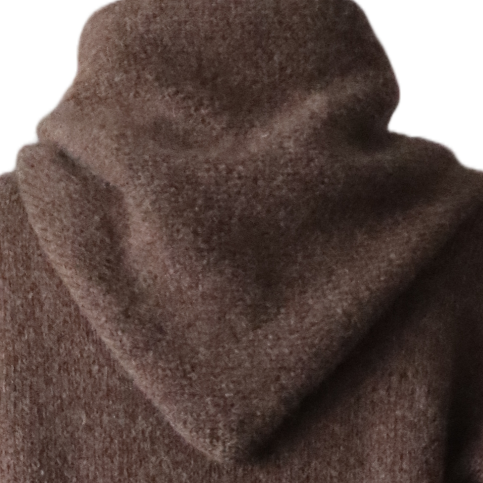 PFL knitwear, Capote Coat alpaca, felted 2 color version, 36 inch / 86 cm, PFL knitwear, Capote Coat alpaca, felted 2 color version, 36 inch / 86 cm,