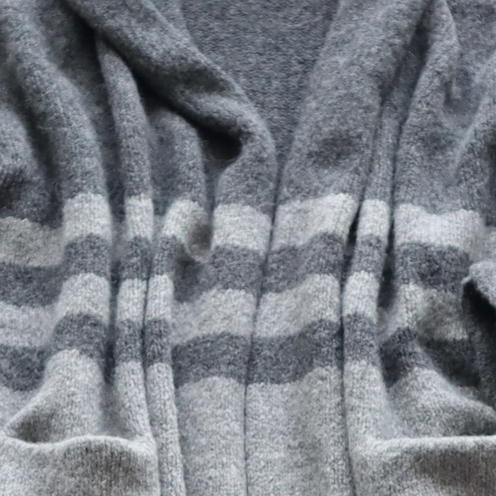 PFL Knitwear Capote Coat alpaca, felted 3 color striped, 44inch / 110 cm PFL Knitwear Capote Coat alpaca, felted 3 color striped, 44inch / 110 cm
