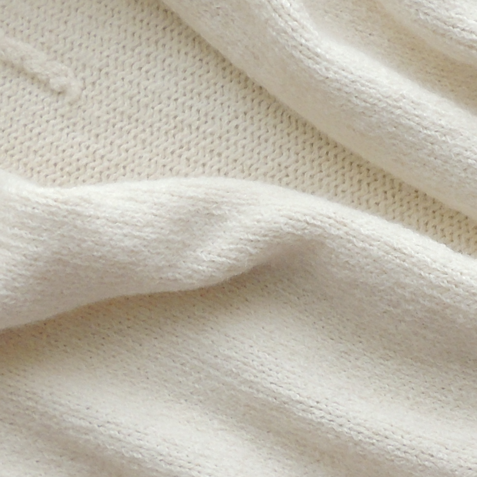 PFL knitwear Capote Coat alpaca, felted, alpaca blend, color creme white