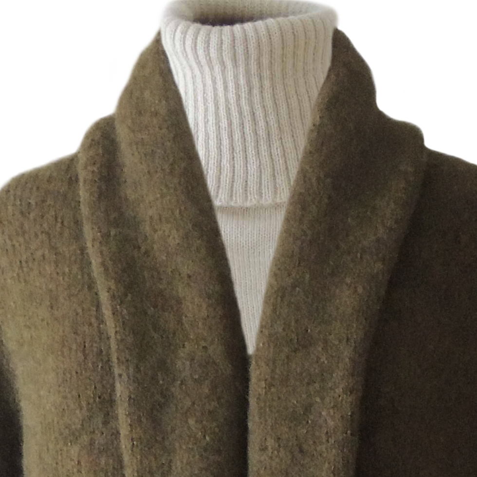 PFL knitwear Capote Coat alpaca, felted, alpaca blend, military green PFL knitwear Capote Coat alpaca, felted, alpaca blend, military green
