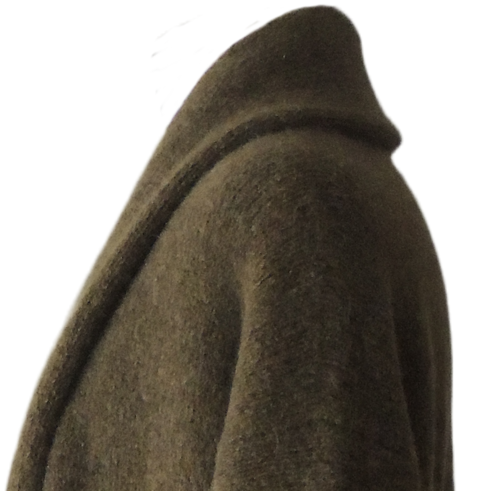 PFL knitwear Capote Coat alpaca, felted, alpaca blend, military green PFL knitwear Capote Coat alpaca, felted, alpaca blend, military green