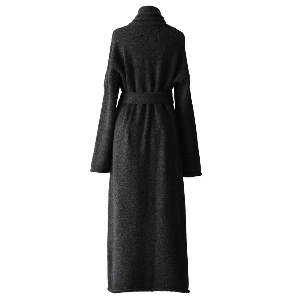 PFL knitwear Capote Coat alpaca, felted, alpaca blend, dark gray PFL knitwear Capote Coat alpaca, felted, alpaca blend, dark gray
