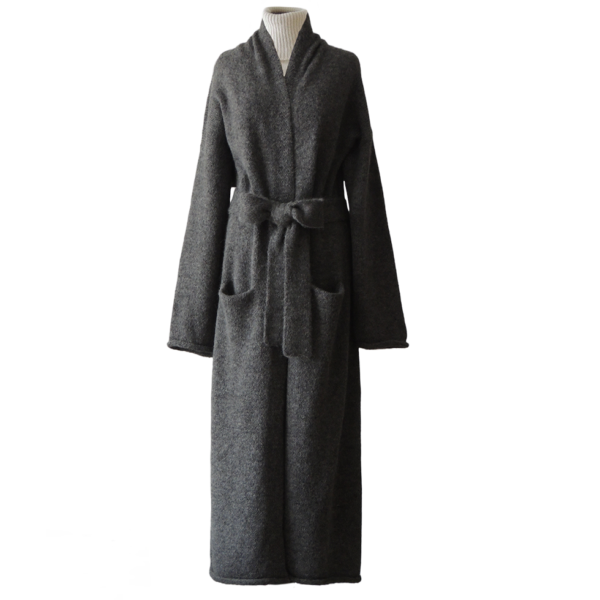 PFL knitwear Capote Coat alpaca, felted, alpaca blend, dark gray