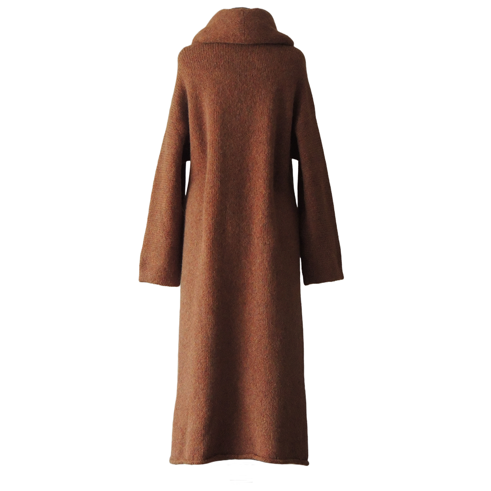 PFL knitwear Capote Coat alpaca, felted, alpaca blend, tan PFL knitwear Capote Coat alpaca, felted, alpaca blend, tan