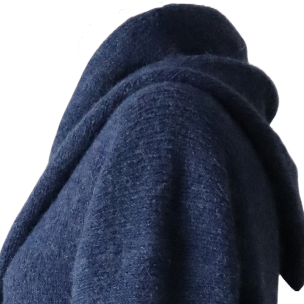 PFL knitwear Capote Coat alpaca, felted, alpaca blend, color jeans blue PFL knitwear Capote Coat alpaca, felted, alpaca blend, color jeans blue