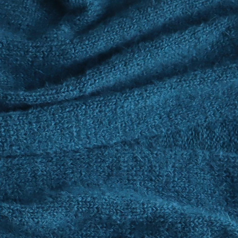 PFL knitwear Capote Coat alpaca, felted, alpaca blend, blue