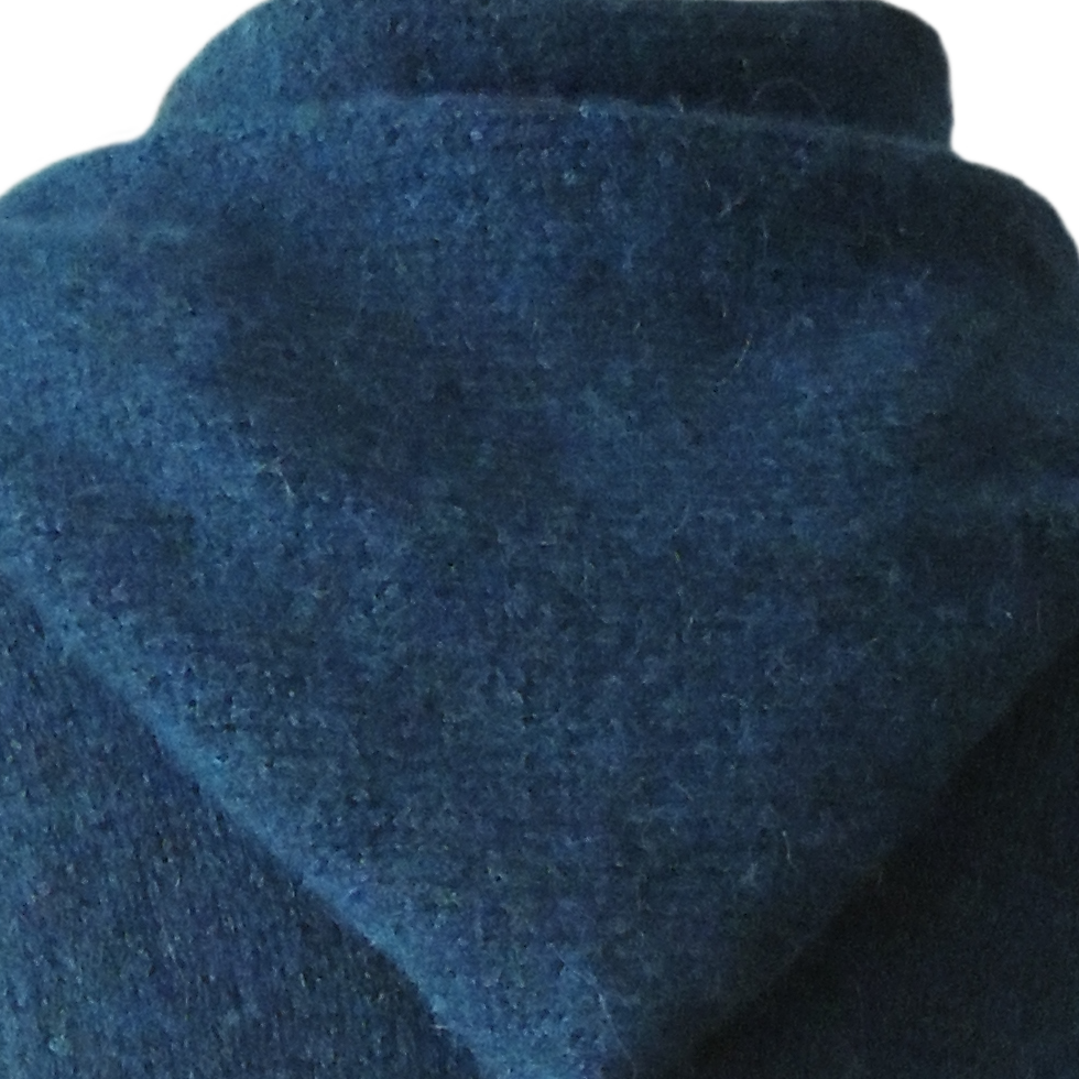 PFL knitwear Capote Coat alpaca, felted, alpaca blend, blue