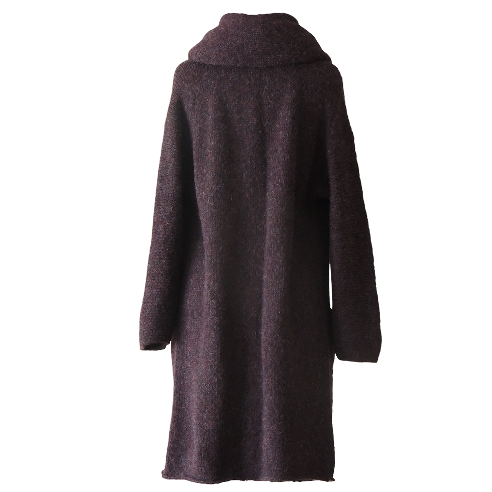 PFL knitwear Capote Coat alpaca, felted, alpaca blend, grapes PFL knitwear Capote Coat alpaca, felted, alpaca blend, grapes