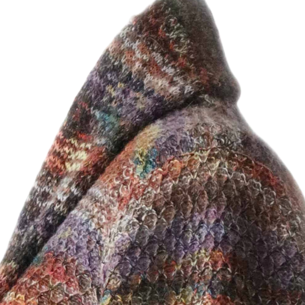 PFL knitwear Women's cardigan alpaca, with shawl collar and honeycomb pattern. PFL knitwear Women's cardigan alpaca, with shawl collar and honeycomb pattern.