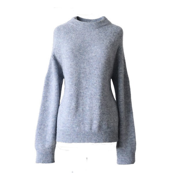 pflknitwear.com Women's classic sweater with crew neck and rib edges, solid color