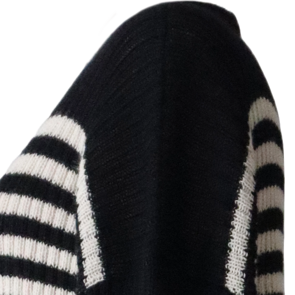 pflknitwear.com Women's sweater striped, 2 color design with crew neck, hand machine or industrial knitted. pflknitwear.com Women's sweater striped, 2 color design with crew neck, hand machine or industrial knitted.