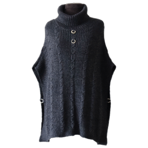 pflknitwear.com Poncho / wrap with a classic cable pattern baby alpaca or alpaca blend.