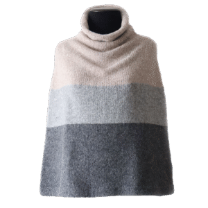 pflknitwear.com Poncho / collar scarf felted alpaca blend solid, 2 or 3 color version.