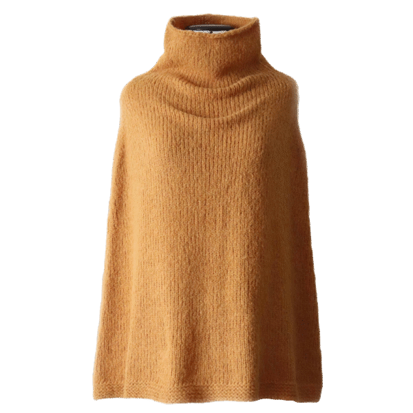 pflknitwear.com Poncho / collar scarf brushed alpaca blend solid, 2 or 3 color version.