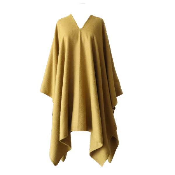 pflknitwear.com Poncho classic knitted model, felted solid color with V-neck.