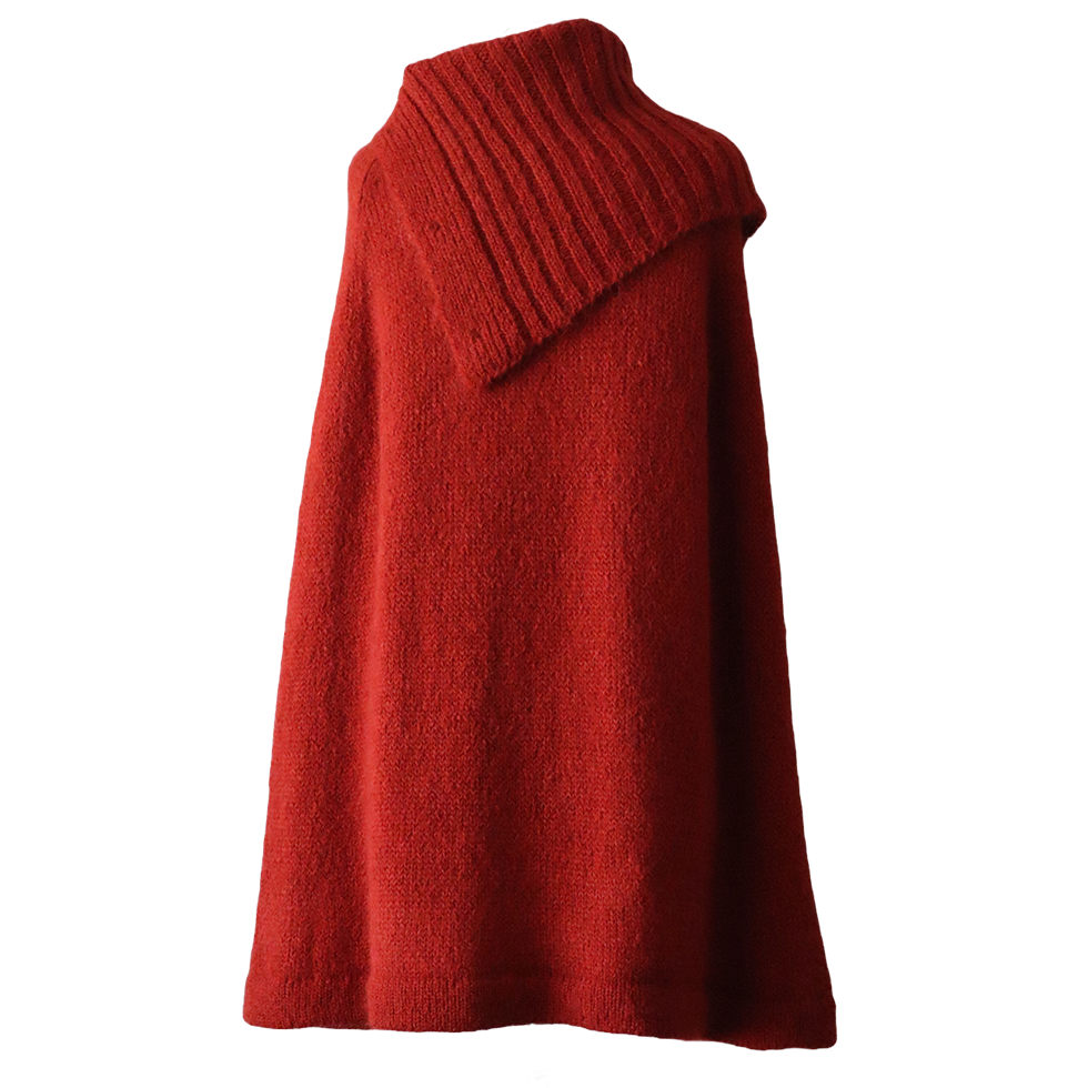 pflknitwear.com Poncho / Cape with rib knitted cowl collar and arm holes. pflknitwear.com Poncho / Cape with rib knitted cowl collar and arm holes.