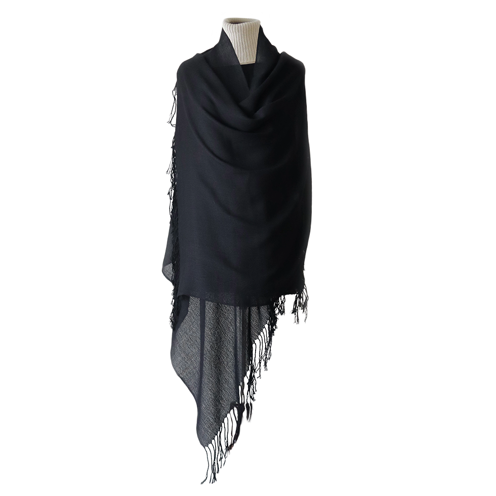 pflknitwear.com Women's Shawl ROYAL ALPACA 100%, fine hand woven stole, solid color black. pflknitwear.com Women's Shawl ROYAL ALPACA 100%, fine hand woven stole, solid color black.