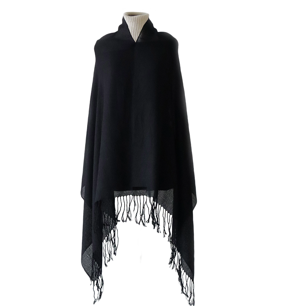 pflknitwear.com Women's Shawl ROYAL ALPACA 100%, fine hand woven stole, solid color black. pflknitwear.com Women's Shawl ROYAL ALPACA 100%, fine hand woven stole, solid color black.