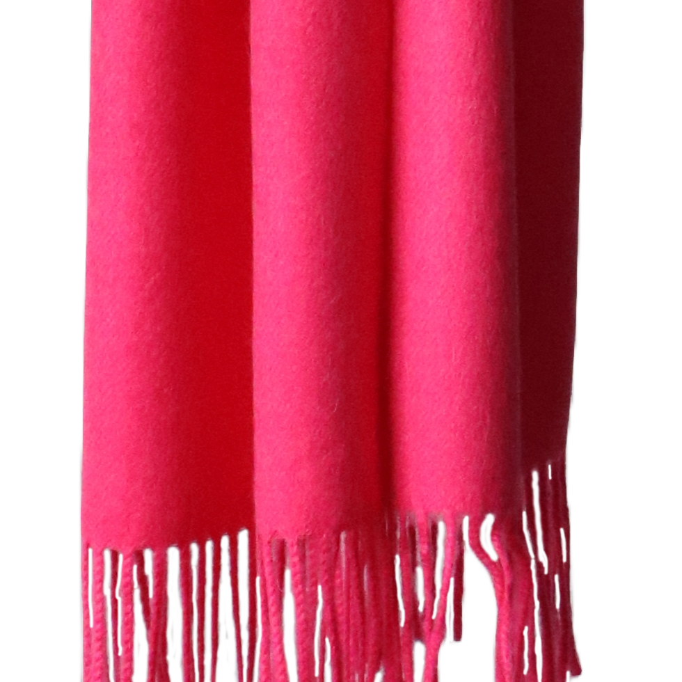 pflknitwear.com Unisex royal alpaca scarf, solid color fuchsia with fringes. pflknitwear.com Unisex royal alpaca scarf, solid color fuchsia with fringes.