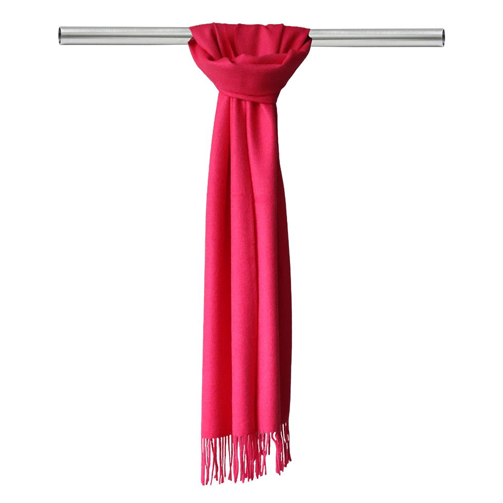 pflknitwear.com Unisex royal alpaca scarf, solid color fuchsia with fringes. pflknitwear.com Unisex royal alpaca scarf, solid color fuchsia with fringes.