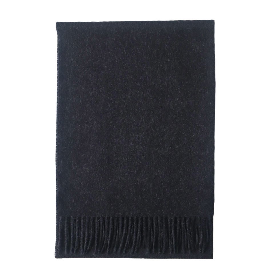 pflknitwear.com Unisex royal alpaca scarf, solid color gray charcoal with fringes. luxury and soft Royal alpaca scarf with brushed finish, perfect gift for men and women. pflknitwear.com Unisex royal alpaca scarf, solid color gray charcoal with fringes. luxury and soft Royal alpaca scarf with brushed finish, perfect gift for men and women.