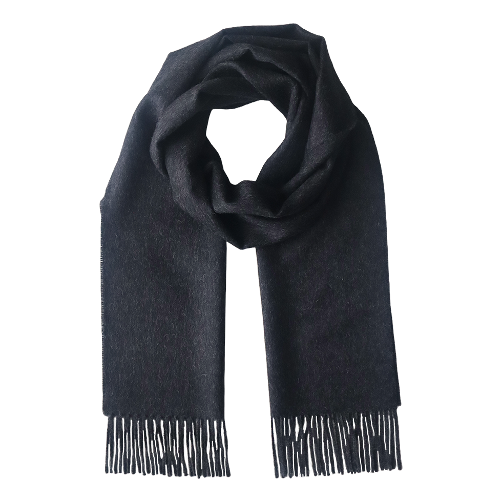 pflknitwear.com Unisex royal alpaca scarf, solid color gray charcoal with fringes. luxury and soft Royal alpaca scarf with brushed finish, perfect gift for men and women. pflknitwear.com Unisex royal alpaca scarf, solid color gray charcoal with fringes. luxury and soft Royal alpaca scarf with brushed finish, perfect gift for men and women.